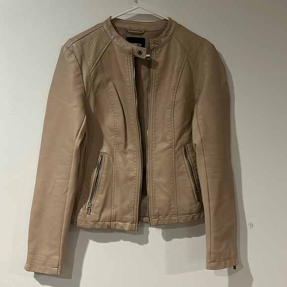 Express Jackets & Blazers - Express Tan Faux Leather Jacket